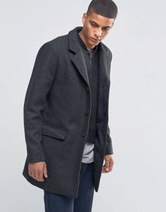 Пальто в елочку со съемной подкладкой Selected Homme - Черный