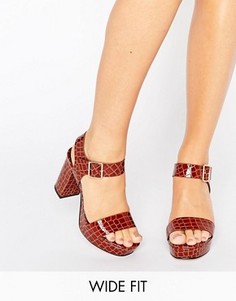 Сандалии на платформе для широкой стопы ASOS HARBOUR - Рыжий