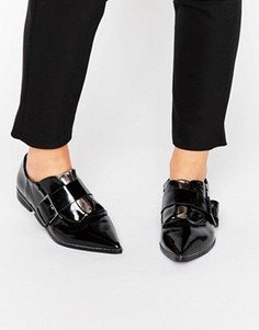 Туфли на плоской подошве с острым носком ASOS MAGPIE - Черный