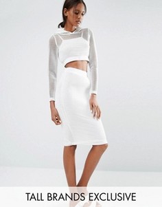 Сетчатая облегающая юбка Noisy May Tall - Белый