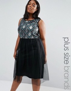 Платье с отделкой на топе и тюлевой юбкой Praslin Plus - Черный
