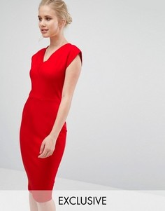 Платье-футболка с V-образным вырезом Closet - Красный