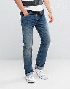 Синие выбеленные джинсы прямого кроя Levis 501 Original Fret - Синий