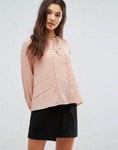Блузка со складками Greylin Trina - Розовый