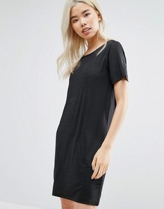 Платье-футболка с эффектом металлик Vila - Черный