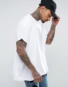Белая oversize-футболка из плотного трикотажа ASOS - Белый