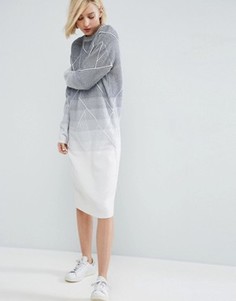 Платье миди с эффектом деграде ASOS WHITE - Мульти