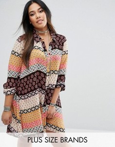 Свободное платье-рубашка с принтом Alice & You - Мульти