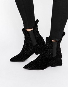 Бархатные ботинки челси с острым носком Jeffrey Campbell - Черный