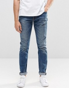 Суженные книзу потертые джинсы скинни Levis 512 Tanager - Синий