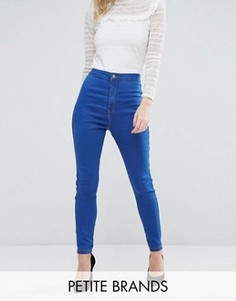 Эластичные джинсы скинни с завышенной талией Missguided Petite Vice - Синий