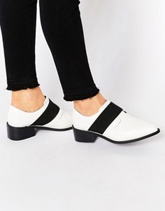Туфли на плоской подошве с эластичной вставкой ASOS MIX IT UP - Белый