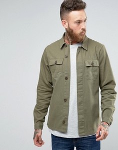 Куртка узкого кроя в стиле милитари Hoxton Shirt Company - Зеленый