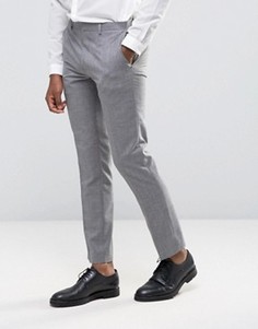 Фактурные брюки узкого кроя Burton Menswear - Серый
