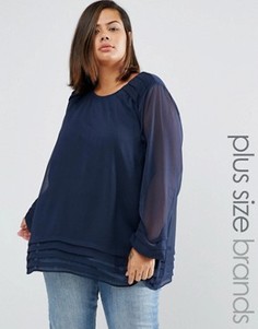 Блузка Junarose Plus Edina - Темно-синий