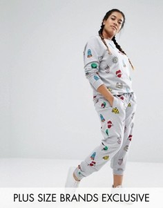Джоггеры с принтом Daisy Street Plus Co-Ord - Мульти