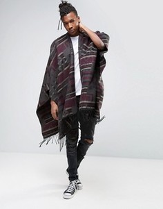 Кейп с ацтекским принтом и кисточками ASOS - Мульти