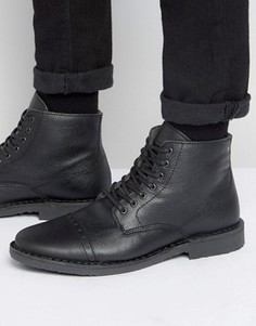 Утепленные кожаные ботинки Jack & Jones Gobi - Черный
