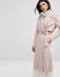 Строгое пальто Selected - Розовый