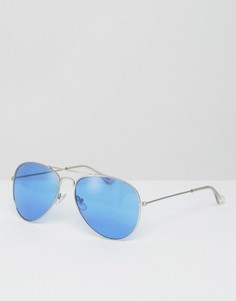 Солнцезащитные очки-авиаторы с голубыми стеклами Jeepers Peepers - Синий