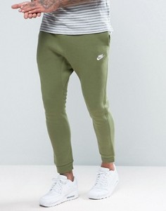 Зеленые флисовые джоггеры с логотипом Nike 804408-387 - Зеленый