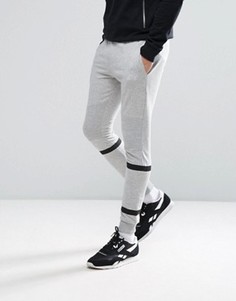 Спортивные штаны скинни с полосками Jack & Jones Core - Серый
