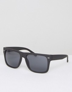 Черные солнцезащитные очки с плоским верхом Jeepers Peepers - Черный