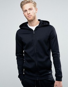 Черный худи на молнии с маленьким логотипом HUGO by Hugo Boss Delinger - Черный