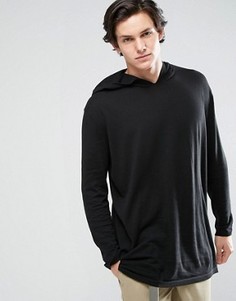 Oversize-худи из черного трикотажа ASOS - Черный