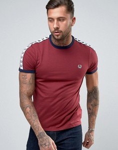 Темно-бордовая футболка Fred Perry Sports Authentic - Красный