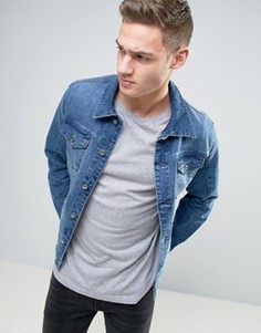 Классическая выбеленная джинсовая куртка Esprit - Синий