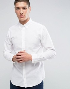 Льняная рубашка премиум узкого кроя Jack & Jones - Белый