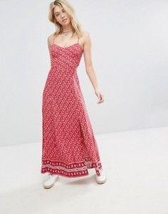 Платье макси с плиточным принтом Hollister - Красный