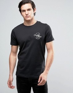 Футболка с логотипом на груди Jack & Jones Originals - Черный
