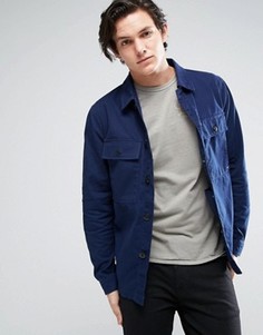 Рубашка навыпуск с карманами в стиле милитари Jack & Jones Vintage - Синий