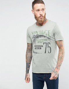 Футболка с принтом Jack & Jones Vintage - Зеленый