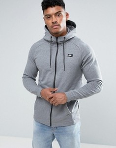Худи серого цвета на молнии Nike 805130-091 - Серый