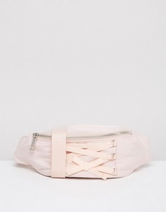 Сумка-кошелек на пояс со шнуровкой ASOS - Розовый
