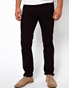 Черные стретчевые джинсы слим с заниженной талией Lee Powell - Черный