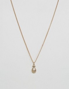Ожерелье с подвеской в виде ананаса Pieces Katina - Золотой