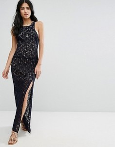 Кружевное платье макси для вечеринок Free People - Темно-синий