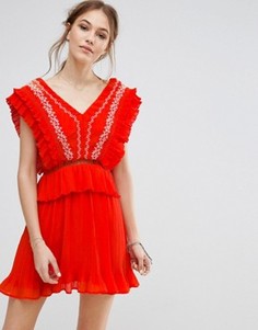 Платье с вышивкой Moon River - Оранжевый