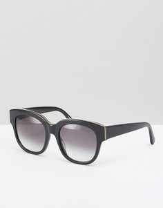 Черные солнцезащитные oversize-очки Stella McCartney - Черный