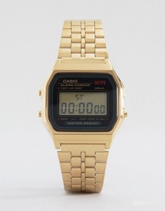 Электронные часы с золотым ремешком Casio A159WGEA-1EF - Золотой