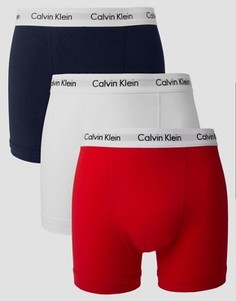 3 пары эластичных хлопковых боксеров‑брифов Calvin Klein - Мульти