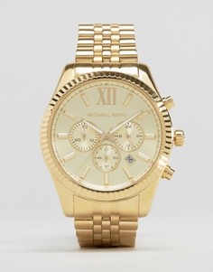 Золотистые часы с хронографом Michael Kors MK8281 Lexington - Золотой