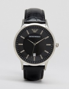 Наручные часы с кожаным ремешком Emporio Armani AR2411 - Черный