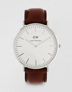 Часы с кожаным ремешком Daniel Wellington St Andrews - Коричневый