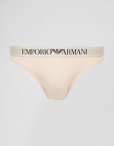 Стринги из микрофибры Emporio Armani - Бежевый