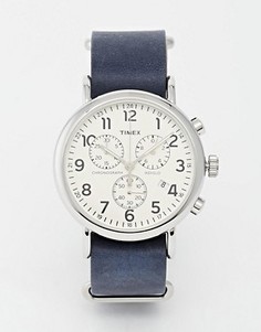 Часы-хронограф в стиле милитари Timex Weekender - Темно-синий